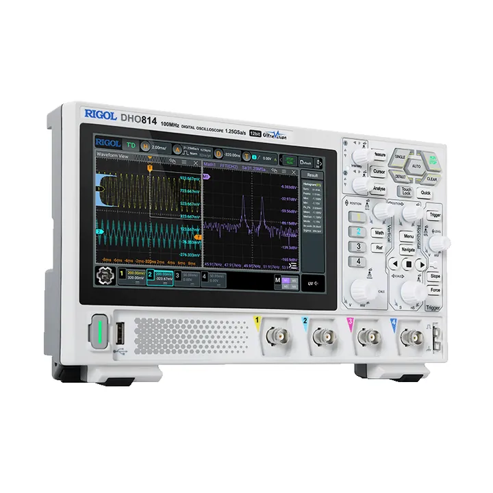 RIGOL DHO804 70 MHz 4-Channel 12-bit Digital Oscilloscope, right view (DHO800 Series shown)