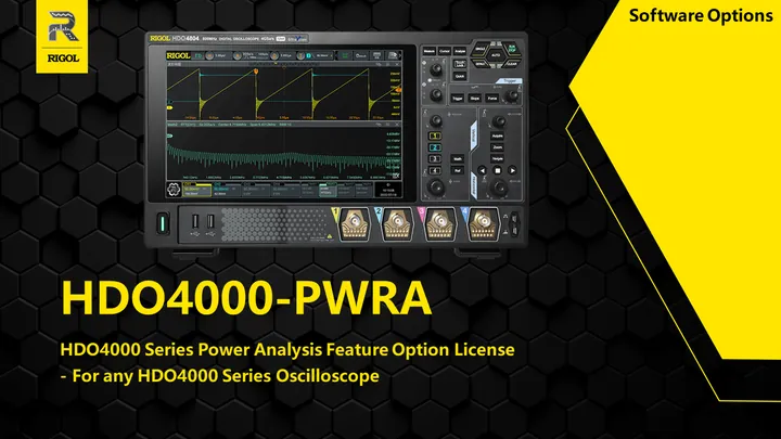 RIGOL DHO4000-PWRA Series Power Analysis Feature Option License, front view