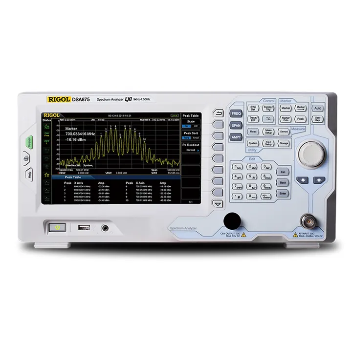 RIGOL DSA832E 3.2 GHz Spectrum Analyzer, front view (DSA800 Series shown)