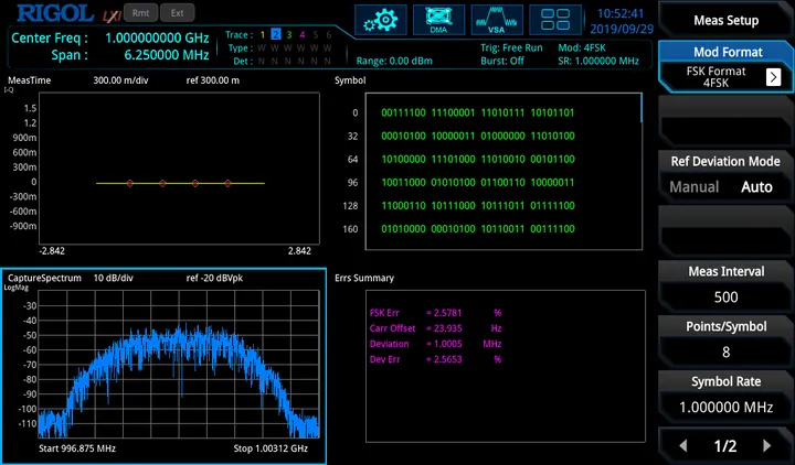 RIGOL RSA3000E-ASK/FSK ASK/FSK Demodulation, front view