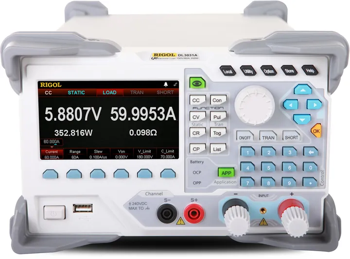RIGOL DL3041 450 W DC Electronic Load, product view (DL3000 Series shown)