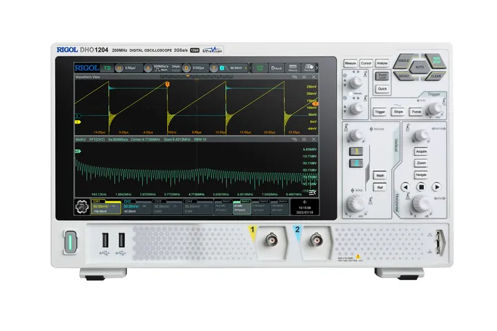 RIGOL DHO1204 200 MHz 4-Channel 12-bit Digital Oscilloscope, front view