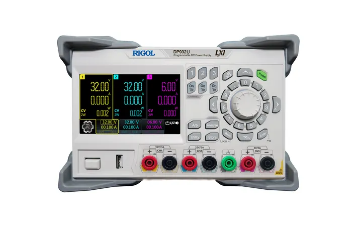 RIGOL DP932U 210 W 3-Channel Programmable DC Power Supply, front view
