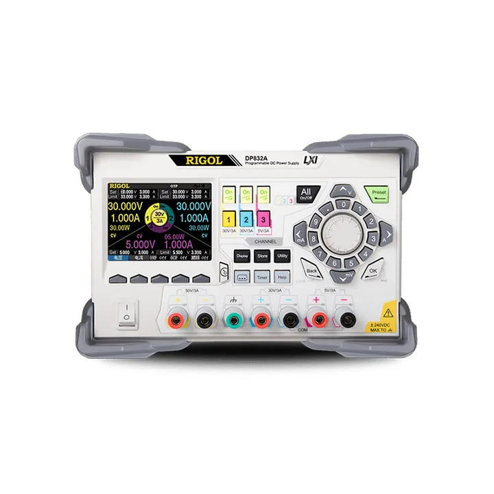 RIGOL DP811A 200 W 1-Channel Programmable DC Power Supply, front view (DP800 Series shown)