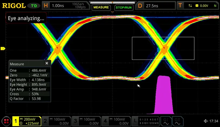 RIGOL MSO8000-JITTER Real-time Eye and Jitter Analysis, front view