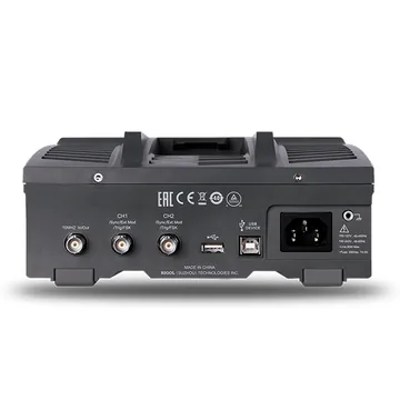 RIGOL DG822 25 MHz 2-Channel Arbitrary Waveform Generator, rear view (DG800 Series shown)