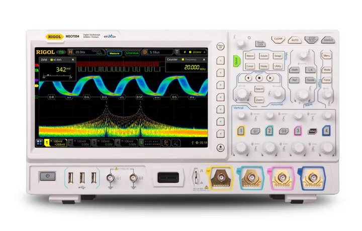 RIGOL MSO7054 500 MHz 4-Channel Mixed Signal Oscilloscope, front view