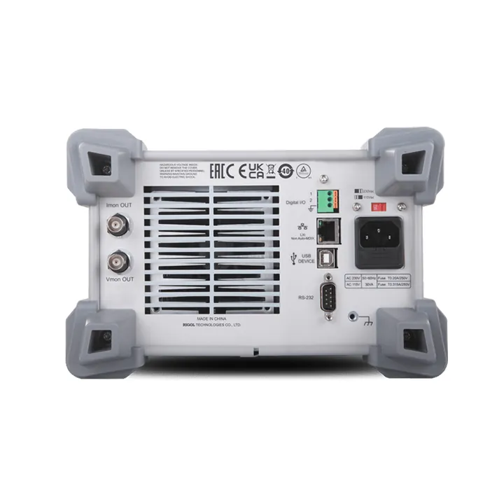 RIGOL DL3041 450 W DC Electronic Load, rear view (DL3000 Series shown)