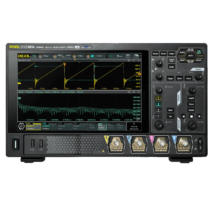 RIGOL DHO4804 800 MHz 4-Channel 12-bit Digital Oscilloscope, front view (DHO4000 Series shown)