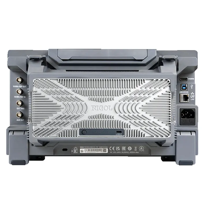 RIGOL DHO4404 400 MHz 4-Channel 12-bit Digital Oscilloscope, rear view (DHO4000 Series shown)