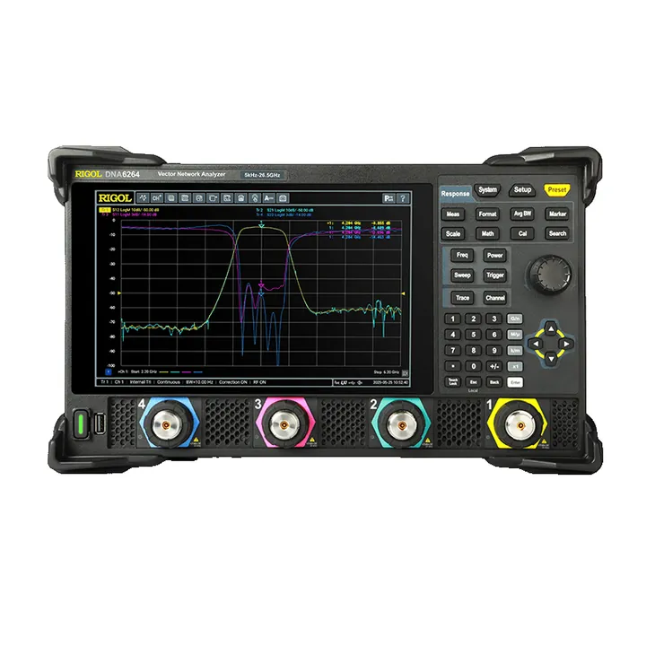 RIGOL DNA6264 26.5 GHz 4-Port Vector Network Analyzer, front view (DNA6000 Series shown)