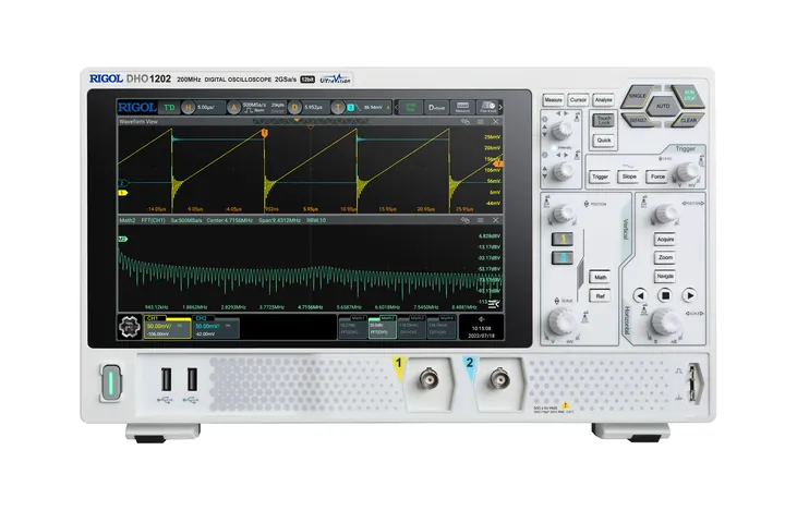 RIGOL DHO1202 200 MHz 2-Channel 12-bit Digital Oscilloscope, front view