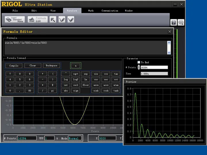 RIGOL Ultra Station-adv Full advanced version of UltraStation wave generation software, front view