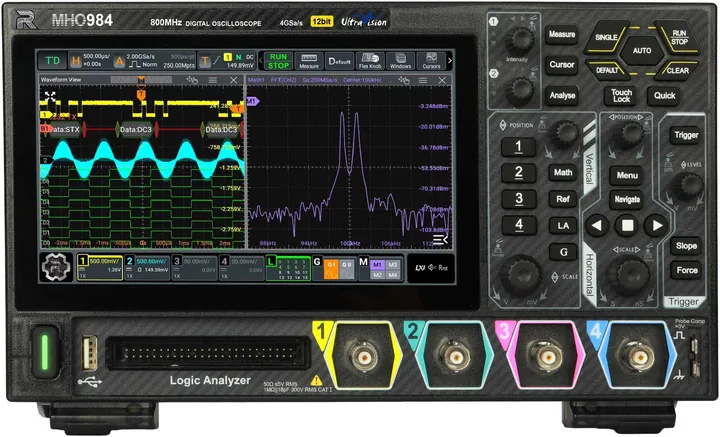 RIGOL MHO934 350 MHz 4-Channel 12-bit Mixed Signal Oscilloscope, product view (MHO900 Series shown)