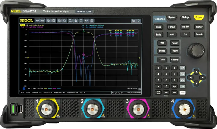 RIGOL DNA6264 26.5 GHz 4-Port Vector Network Analyzer, product view (DNA6000 Series shown)