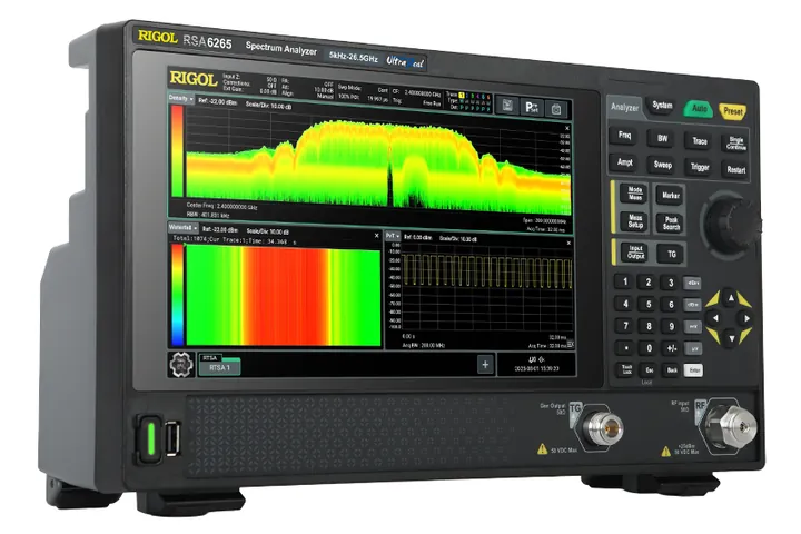 RIGOL RSA6140 14 GHz Real-Time Spectrum Analyzer, right view (RSA6000 Series shown)