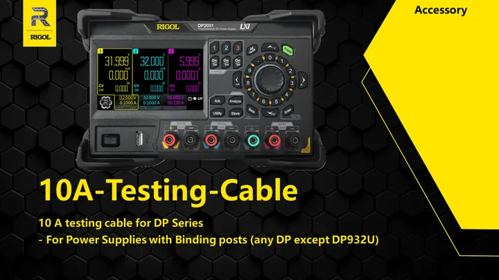 RIGOL 10A-Testing-Cable 10 A testing cable, front view