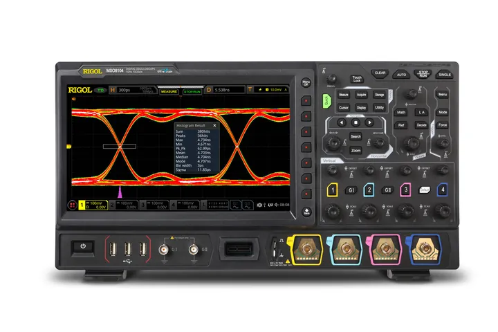 RIGOL MSO8104 1 GHz 4-Channel Mixed Signal Oscilloscope, front view