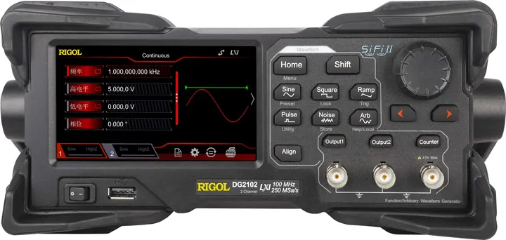 RIGOL DG2102 100 MHz 2-Channel Arbitrary Waveform Generator, product view (DG2000 Series shown)