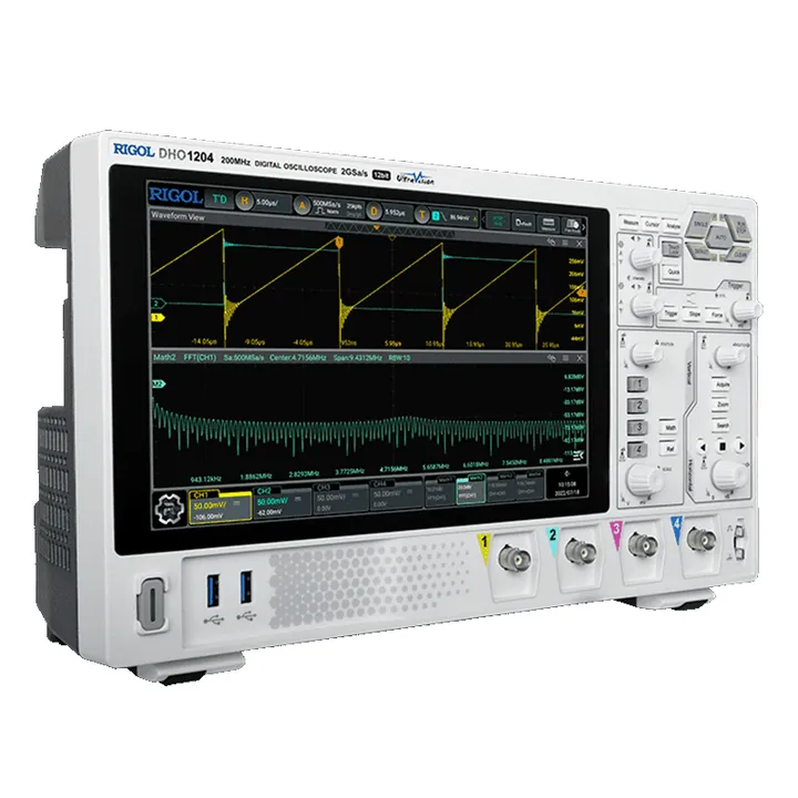 RIGOL DHO1072 70 MHz 2-Channel 12-bit Digital Oscilloscope, right view (DHO1000 Series shown)