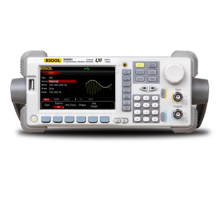 RIGOL DG5251 250 MHz 1-Channel Arbitrary Waveform Generator, front view