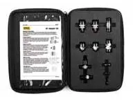 RIGOL RF Adaptor Kit Kit Includes: N(F)-N(F) Adaptor (1pcs), N(M)-N(M) Adaptor (1pcs), N(M)-SMA(F) Adaptor (2pcs), N(M)-BNC(F) Adaptor (2pcs), SMA(F)-SMA(F) Adaptor (1pcs), SMA(M)-SMA(M) Adaptor (1pcs), BNC T Type Adaptor (1pcs), 50 Ω SMA Load (1pcs), 50 Ω BNC Impedance Adapter (1pcs), front view