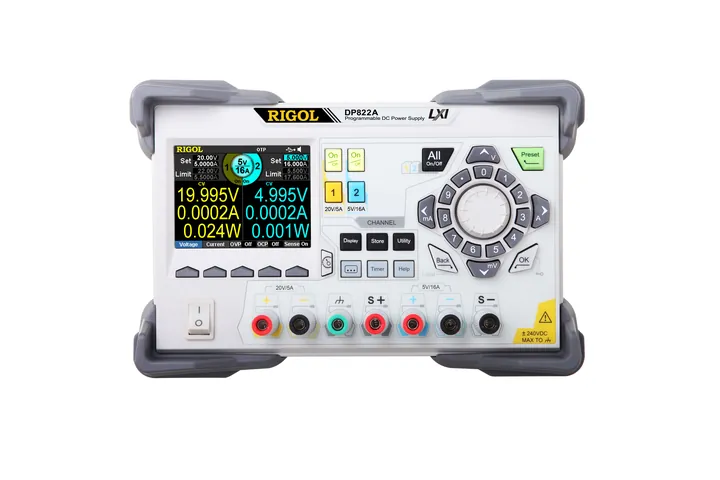RIGOL DP822A 180 W 2-Channel Programmable DC Power Supply, front view