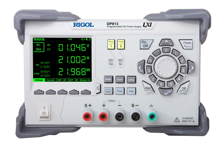 RIGOL DP813 200 W 1-Channel Programmable DC Power Supply, front view