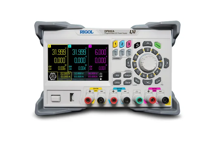 RIGOL DP932A 210 W 3-Channel Programmable DC Power Supply, front view