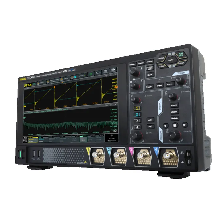 RIGOL DHO4404 400 MHz 4-Channel 12-bit Digital Oscilloscope, left view (DHO4000 Series shown)
