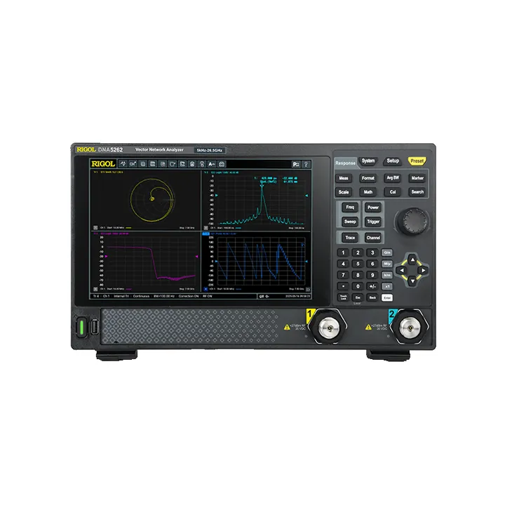 RIGOL DNA5142 14 GHz 2-Port Vector Network Analyzer, front view (DNA5262 shown)