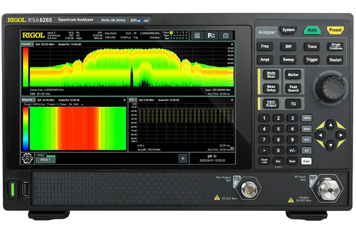 RIGOL RSA6140 14 GHz Real-Time Spectrum Analyzer, front view (RSA6000 Series shown)