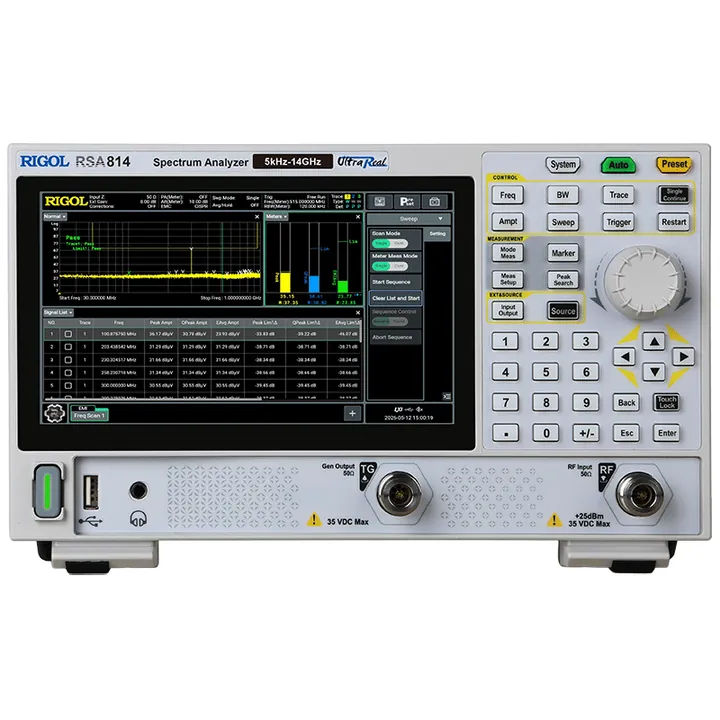 RIGOL RSA804 4.5 GHz Real-Time Spectrum Analyzer, front view (RSA800 Series shown)